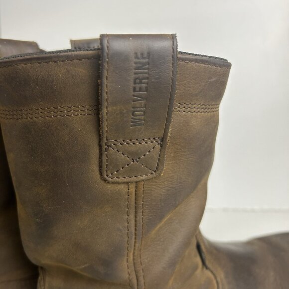 Wolverine Men’s 10.5 Brown Leather Floorhand Waterproof Wellington Work Boots main image 4